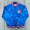New York Rangers 1980’s Full-Snap Satin Bomber Royal Jacket