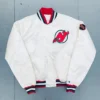 New Jersey Devils 1980’s Bomber Full-Snap White Jacket
