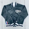 San Antonio Spurs 1980’s Bomber Full-Snap Satin Black Jacket