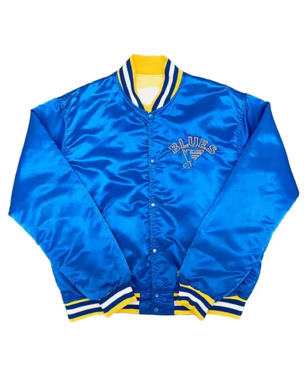 St. Louis Blues 1986 Full-Snap Satin Blue Jacket