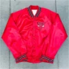 Locker Line Chicago Bulls 1990’s Full-Snap Satin Red Jacket