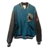 Jose Sharks 1990’s Varsity WoolLeather Teal Blue and Black Jacket