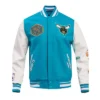 Buy City Edition Charlotte Hornets 202324 Teal WoolLeather Varsity Jacket