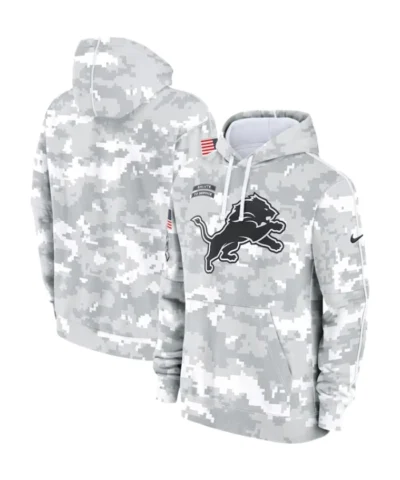 Recreation – Detroit Lions Nike Arctic Camo 2024 Salute to Service Club Hoodie