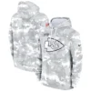 Buy Kansas City Chiefs Arctic Camo 2024 Nike Salute to Service Club Pullover GreyHoodie