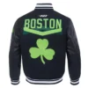 202425 Boston Celtics City Edition Chenille Black Varsity Jacket