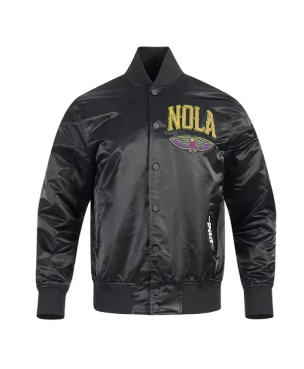 Shop Black New Orleans Pelicans 202425 City Edition Full-Snap Satin Jacket