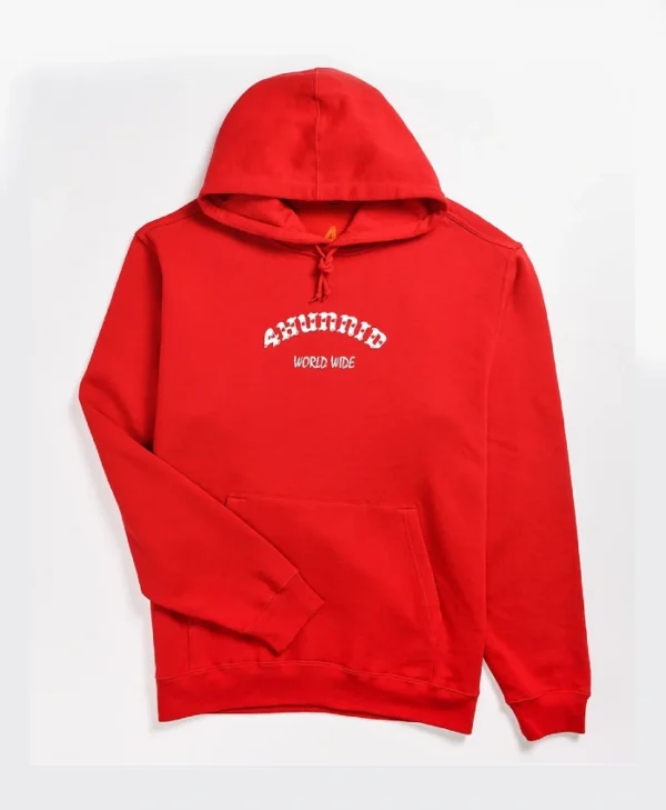 Large 4 Worldwide 4Hunnid Pullover Red Hoodie