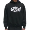Shop 6PM Oversized Pullover Black Hoodie
