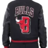 Chicago Bulls Mashup 6X Black Varsity Jacket