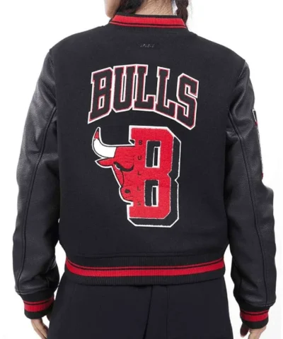Chicago Bulls Mashup 6X Black Varsity Jacket