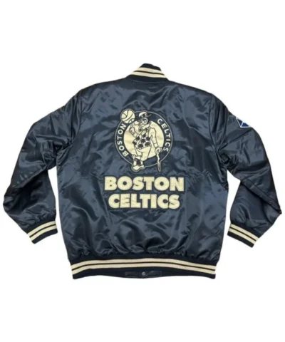 Boston Celtics NBA 75th Anniversary Black Satin Jacket