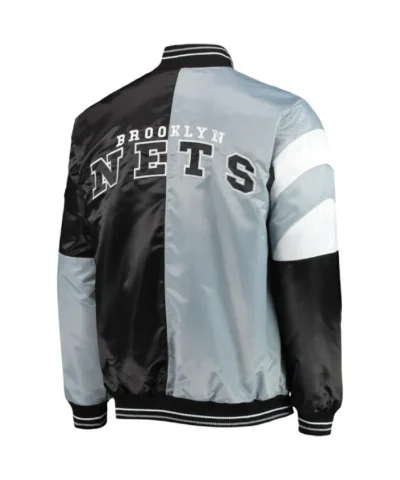 Brooklyn Nets Leader Color Block Satin Jacket