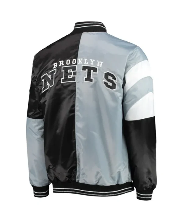 Brooklyn Nets Leader Color Block Satin Jacket