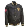 New York Knicks 75th Anniversary Varsity Full-Snap Satin Black Jacket