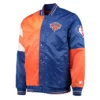 New York Knicks 75th Anniversary Color Block Full-Snap Satin Jacket