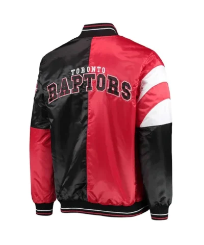 BlackRed Toronto Raptors NBA 75th Anniversary Satin Jacket