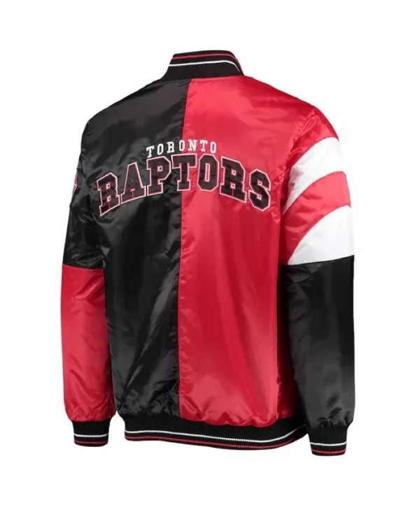 BlackRed Toronto Raptors NBA 75th Anniversary Satin Jacket