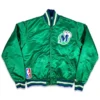 Starter Dallas Mavericks 80s Full-Snap Green Satin Jacket