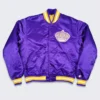 Starter Los Angeles Kings 80s Purple Full-Snap Satin Jacket