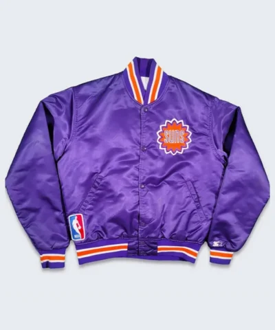 Starter Phoenix Suns 80s Full-Snap Purple Satin Jacket