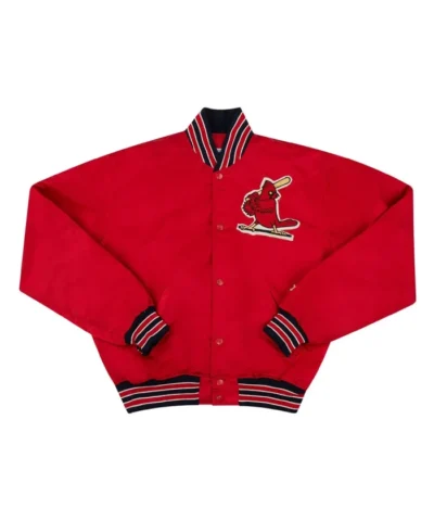 Starter St Louis Cardinals 80’s Full-Snap Red Satin Jacket