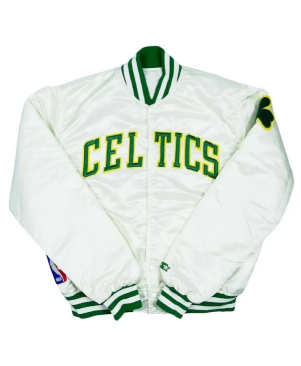 90’s Boston Celtics White Jacket For Sale
