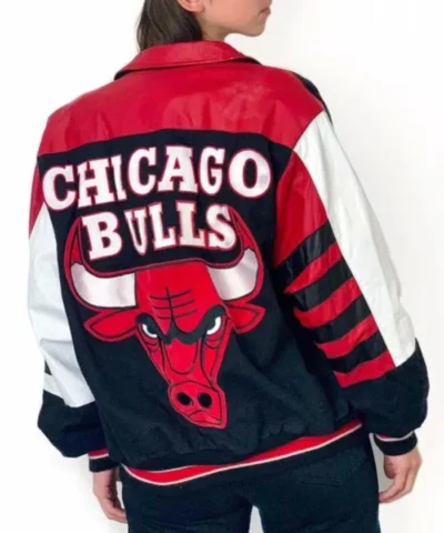 NBA 90’s Jeff Hamilton Chicago Bulls Black Vintage Varsity Jacket