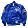 Toronto Blue Jays 90’s Blue Full-Snap Varsity Satin Jacket