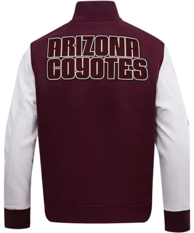 Arizona Coyotes Varsity Wool Jackets Back