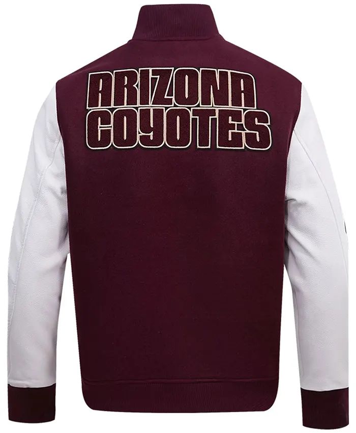 Arizona Coyotes Varsity Wool Jackets Back