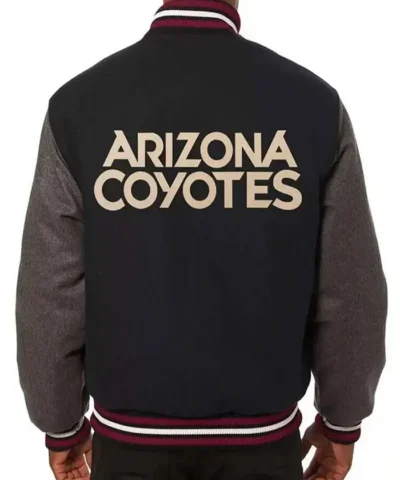 Arizona Coyotes Vintage Logo Varsity Jackets Back