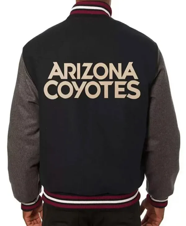 Arizona Coyotes Vintage Logo Varsity Jackets Back