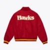 Red Atlanta Hawks Satin Full-Zip Jacket