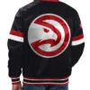 Home Game Atlanta Hawks Black Satin Jacket