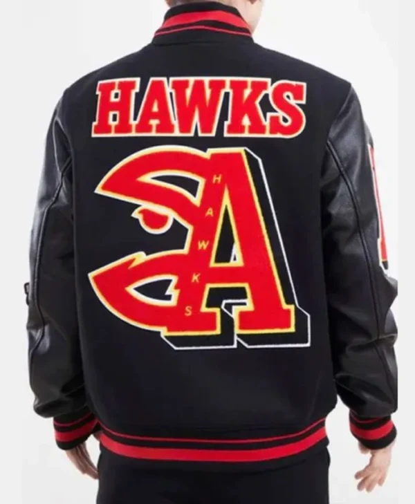 Atlanta Hawks Mashup Black Varsity Jacket