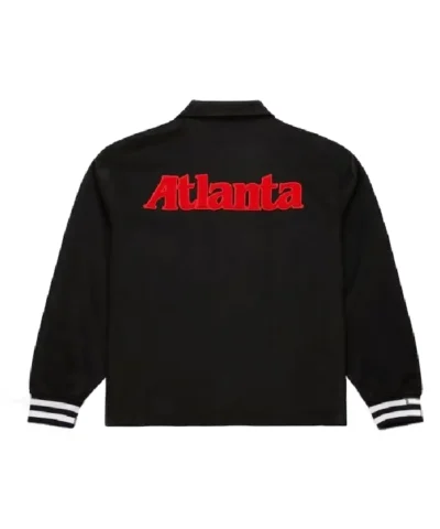 Atlanta Hawks Wool Oversweep Black Varsity Jacket