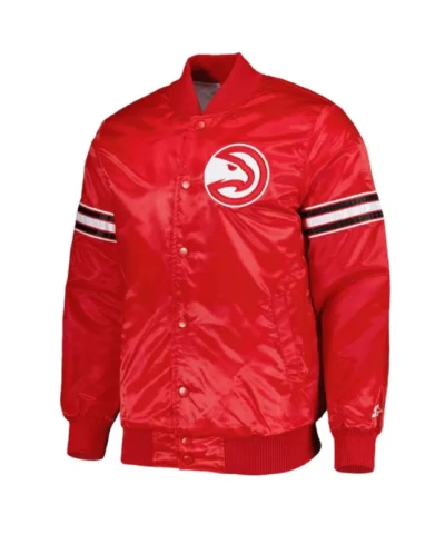 Pick & Roll Atlanta Hawks Red Full-Snap Jacket