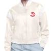 Atlanta Hawks Printed Logo Varsity Satin Jacket