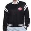 Printed Logo Atlanta Hawks Varsity Full-Snap Jacket