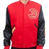 Atlanta Hawks Letterman Varsity WoolLeather Jacket