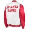 Atlanta Hawks Renegade RedWhite Satin Varsity Jacket