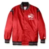 The Enforcer Atlaanta Hawks Full-Snap Satin Red Jacket