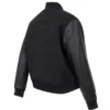 Atlanta Hawks Triple Black WoolLeather Varsity Jacket