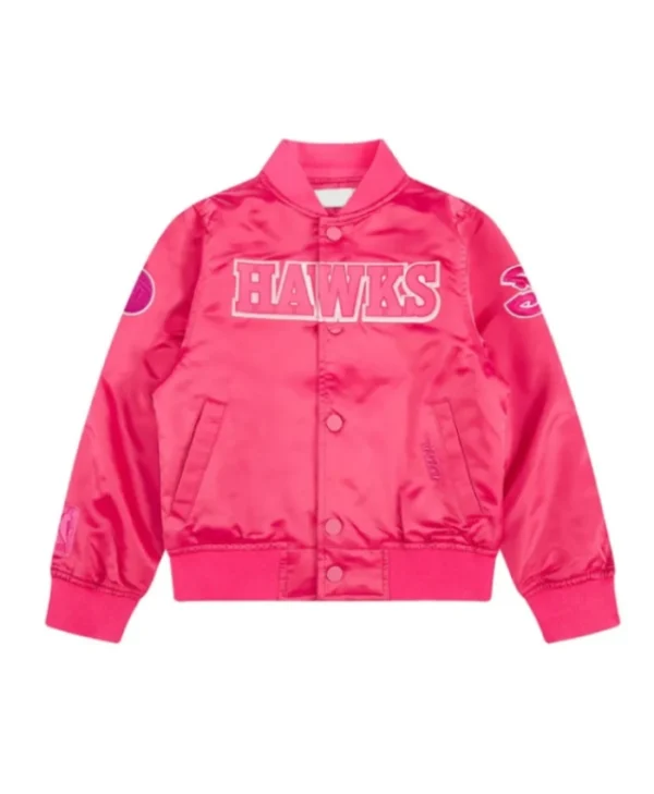 Atlanta Hawks Triple Pink Satin Jacket