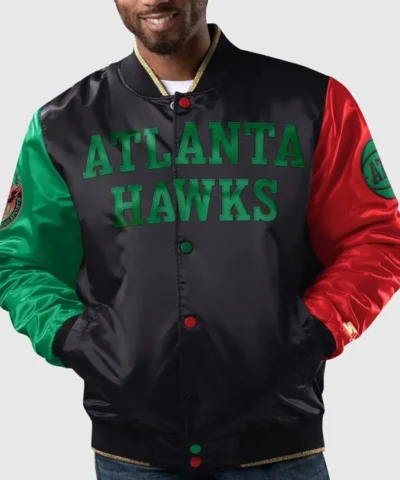 Atlanta Hawks Ty Mopkins Colorblock Varsity Jacket