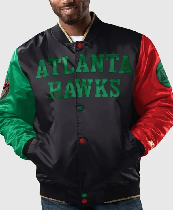 Atlanta Hawks Ty Mopkins Colorblock Varsity Jacket