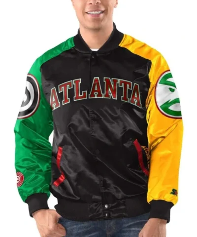 Atlanta Hawks Ty Mopkins Colorblock Varsity Jacket
