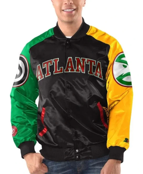 Atlanta Hawks Ty Mopkins Colorblock Varsity Jacket