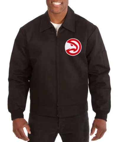 Workwear Atlanta Hawks Black Full-Zip Cotton Jacket